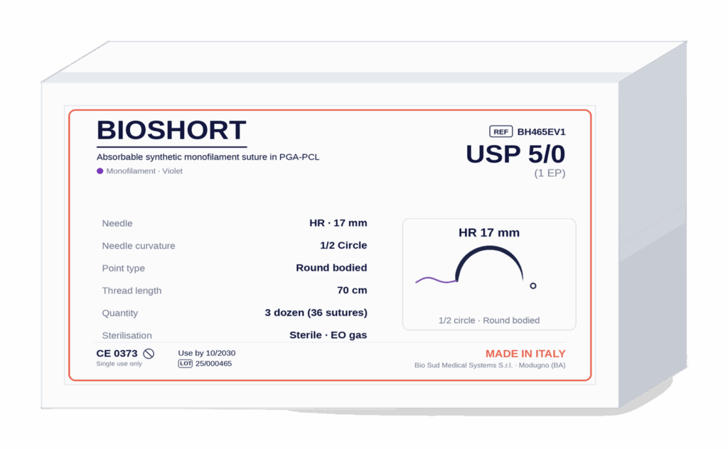 BIOSHORT BH465EV1 PGA-PCL absorbable monofilament suture box
